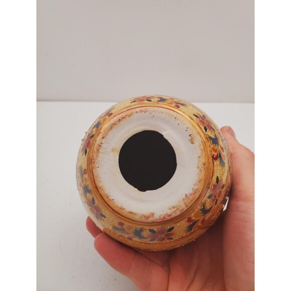 Vintage Hand Painted Satsuma Ceramic Egg - Vintage Satsuma Royal Cloisonne Style - Picture 8 of 10